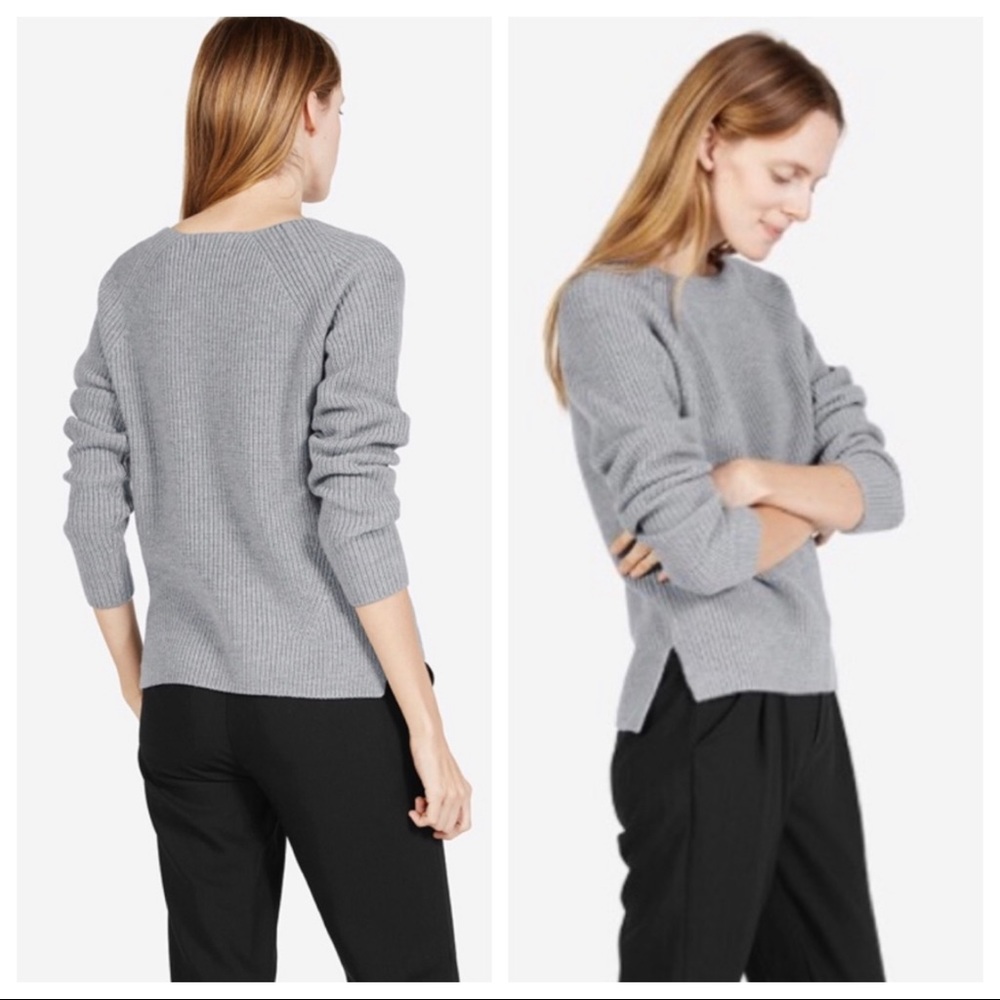 Everlane chunky 100% wool knit sweater
